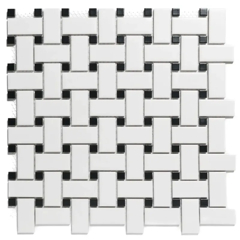 Favoriet The Mosaic Factory Paris mozaïek tegels 30x30 geweven wit/zwart
