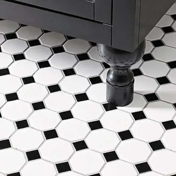 Nieuw The Mosaic Factory Paris octagon mozaïek tegels 30x30 wit/zwart