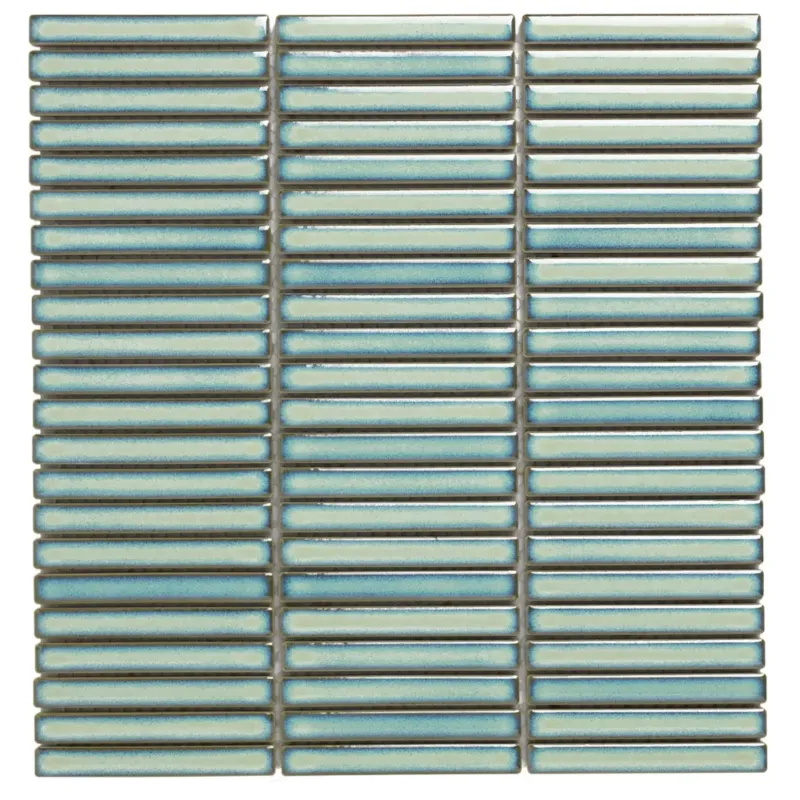 The Mosaic Factory Sevilla mini vinger mozaïek tegels 28x31 lichtgroen speckle Gratis Retour