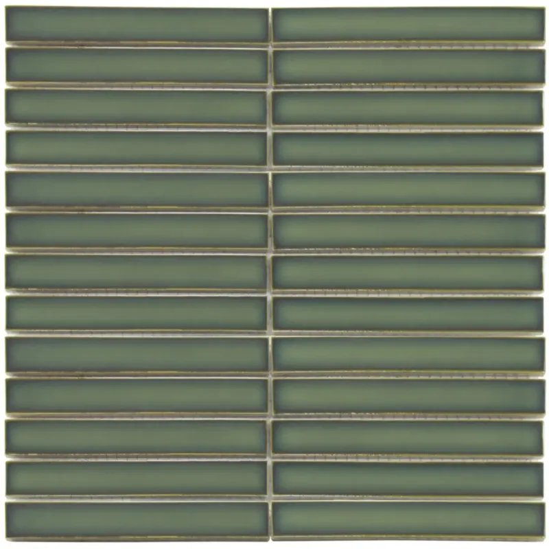The Mosaic Factory Sevilla smalle vinger 2cm mozaïek tegels 30x30 forest green Favoriet