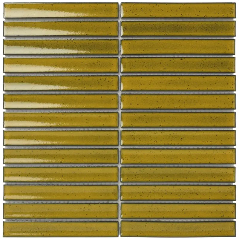 The Mosaic Factory Sevilla smalle vinger 2cm mozaïek tegels 30x30 geel Aanbieding