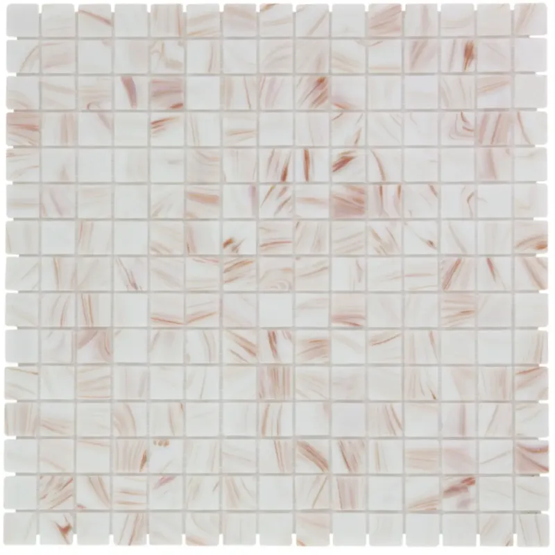 The Mosaic Factory Amsterdam vierkante glasmozaïek tegels 32x32 creme met gouden accenten Korting