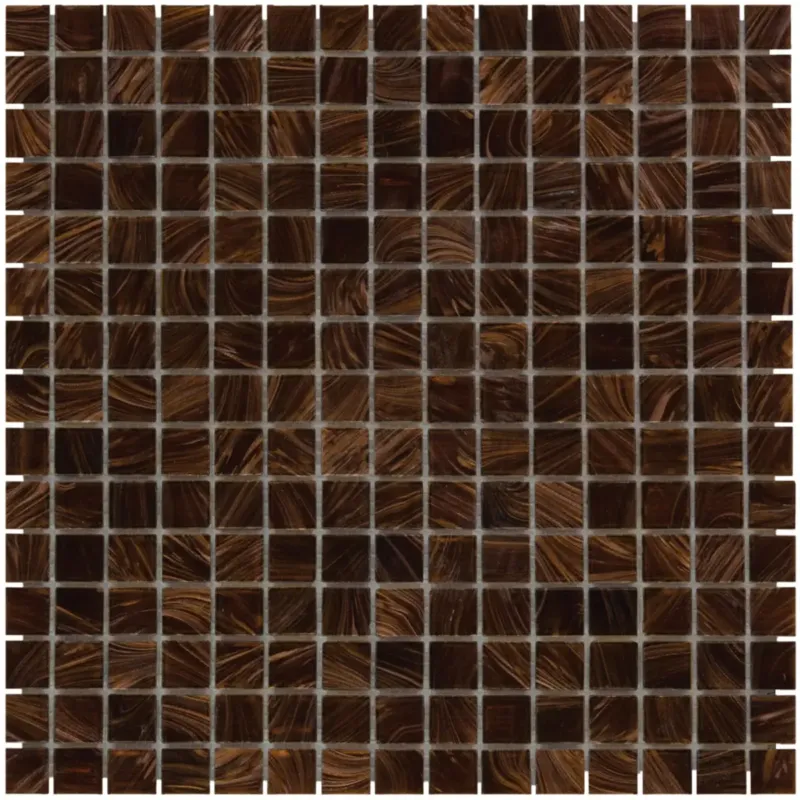 Bestseller The Mosaic Factory Amsterdam vierkante glasmozaïek tegels 32x32 bruin met gouden accenten