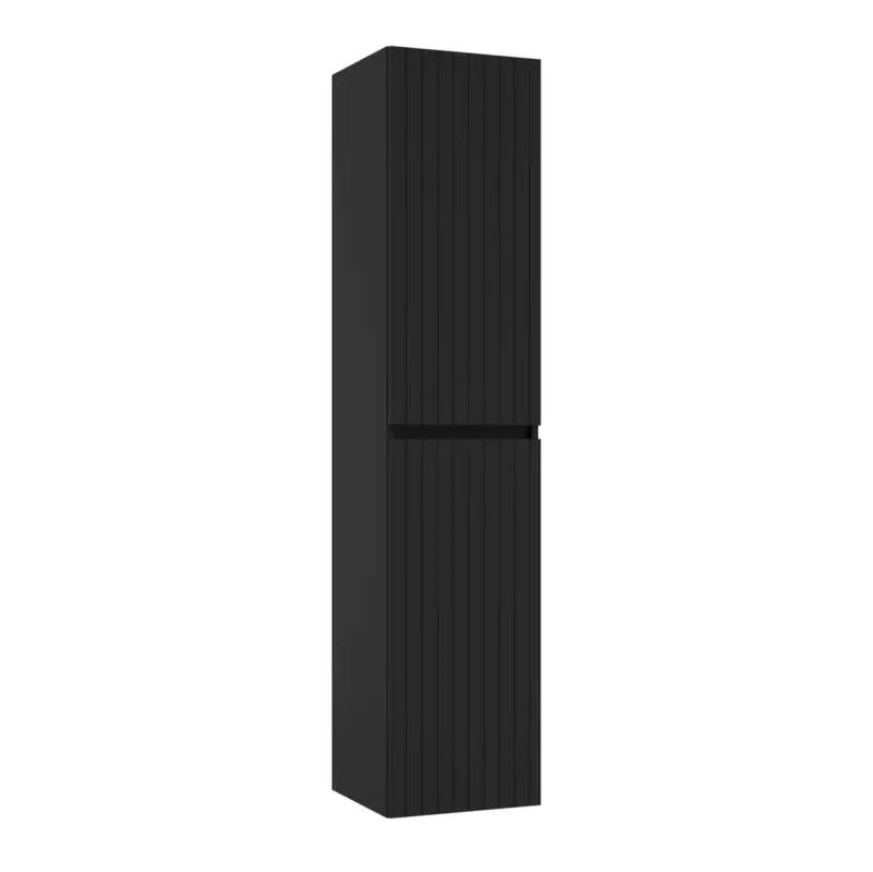 Express Levering Fontana Versus kolomkast met ribbelfront 160x35x35cm zwart mat