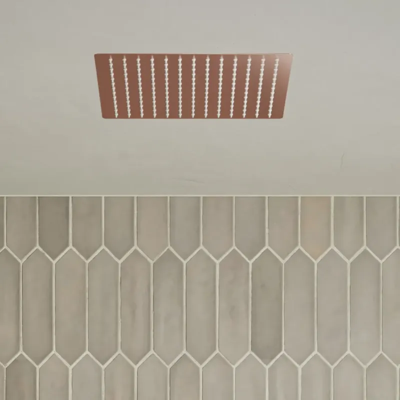 Lage Prijs Saniclear Cube plafond inbouw douchekop 30x30cm geborsteld koper
