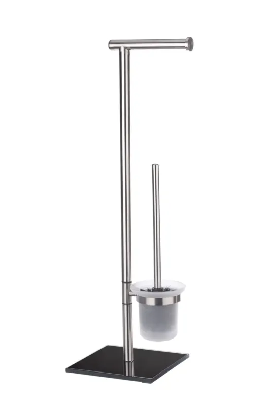 Wenko Lima wc-boy RVS gesatineerd/zwart Premium