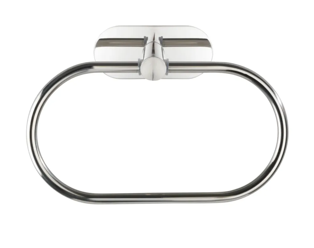 Gereduceerde Prijs Wenko Orea turbo-loc handdoekring RVS glans