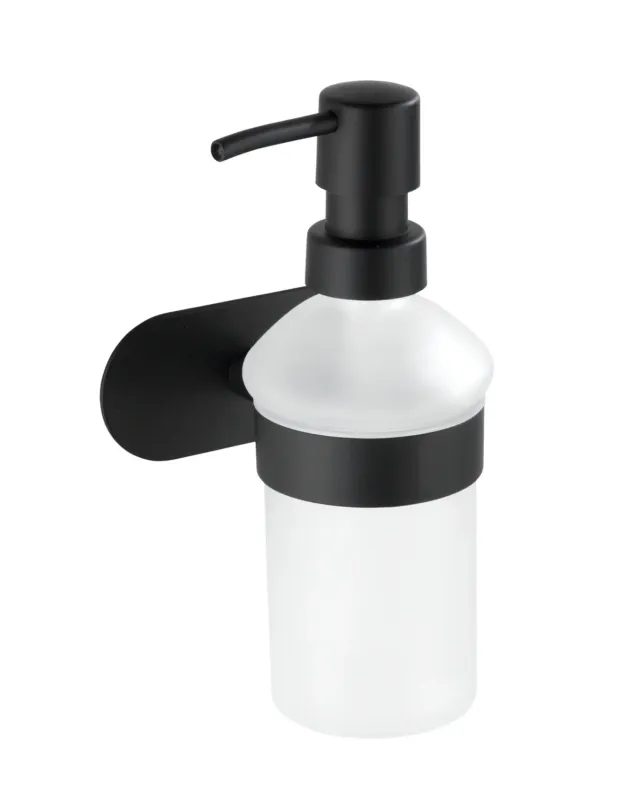 Wenko Orea turbo-loc zeepdispenser zwart mat Finale Uitverkoop