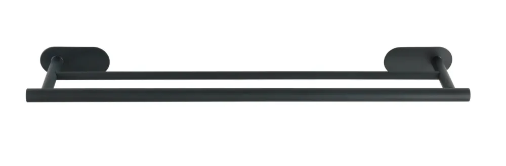 Hete Deal Wenko Orea turbo-loc handdoekhouder duo RVS zwart mat