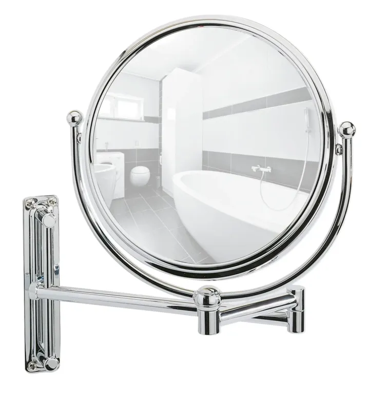 Korting Wenko Deluxe opmaakspiegel wand ø20cm zwenkarm chroom