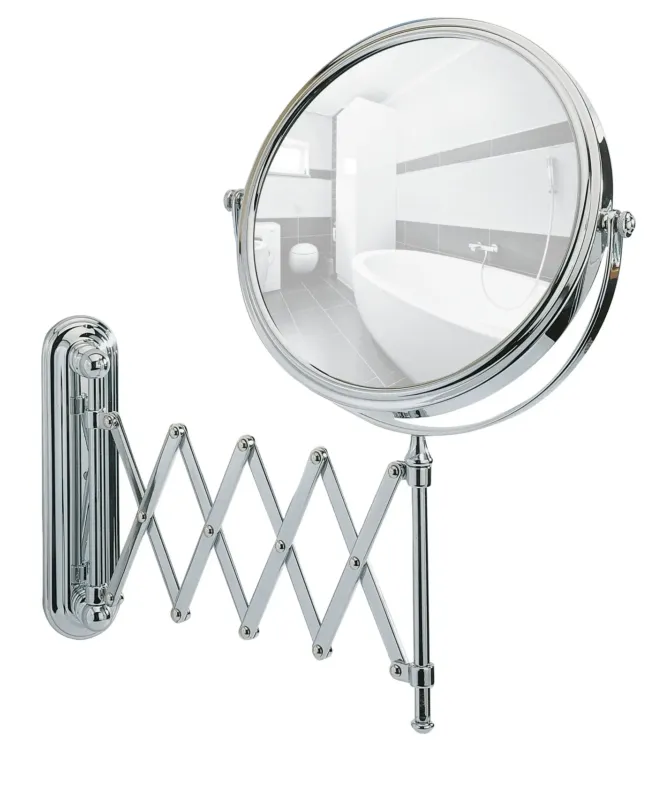 Speciale Aanbieding Wenko Deluxe opmaakspiegel wand ø20cm telescopisch chroom