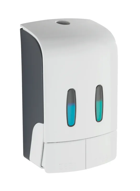 Wenko Tartas desinfectie & zeep wanddispenser 2x480 ml kunststof wit mat Exclusieve Aanbieding