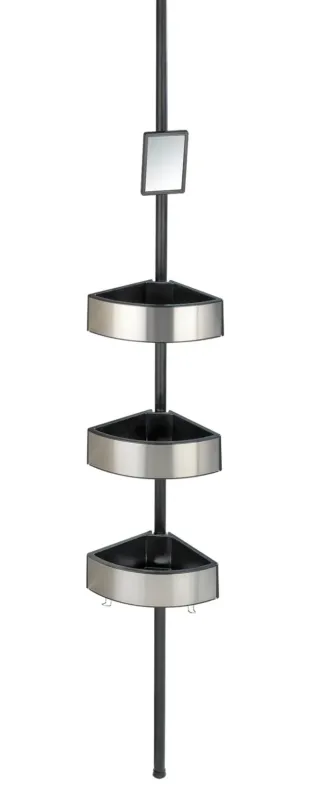 Wenko telescopisch doucherek premium big black RVS/zwart Snelle Levering