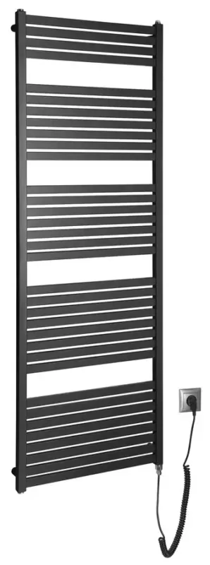 Tijdelijk Beschikbaar Sapho Tondi elektrische radiator zwart mat 60x169cm 800W