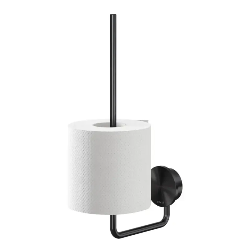 Geesa Opal reserverolhouder zwart metaal geborsteld Weekendaanbieding
