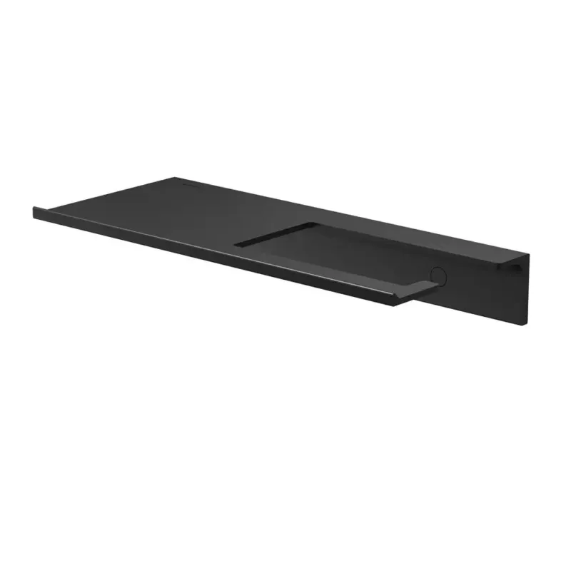 Koop Online Geesa Leev planchet 28cm met toiletrolhouder zonder klep zwart