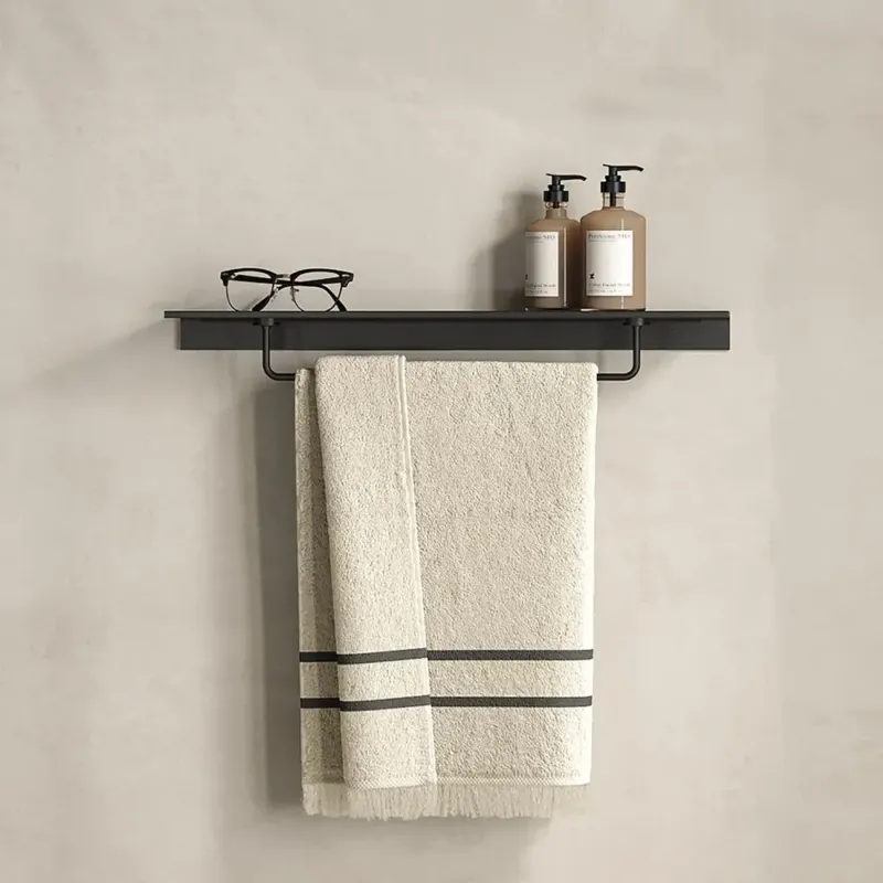 Aanbieding Geesa Leev planchet 60cm met handdoekrek 40cm zwart