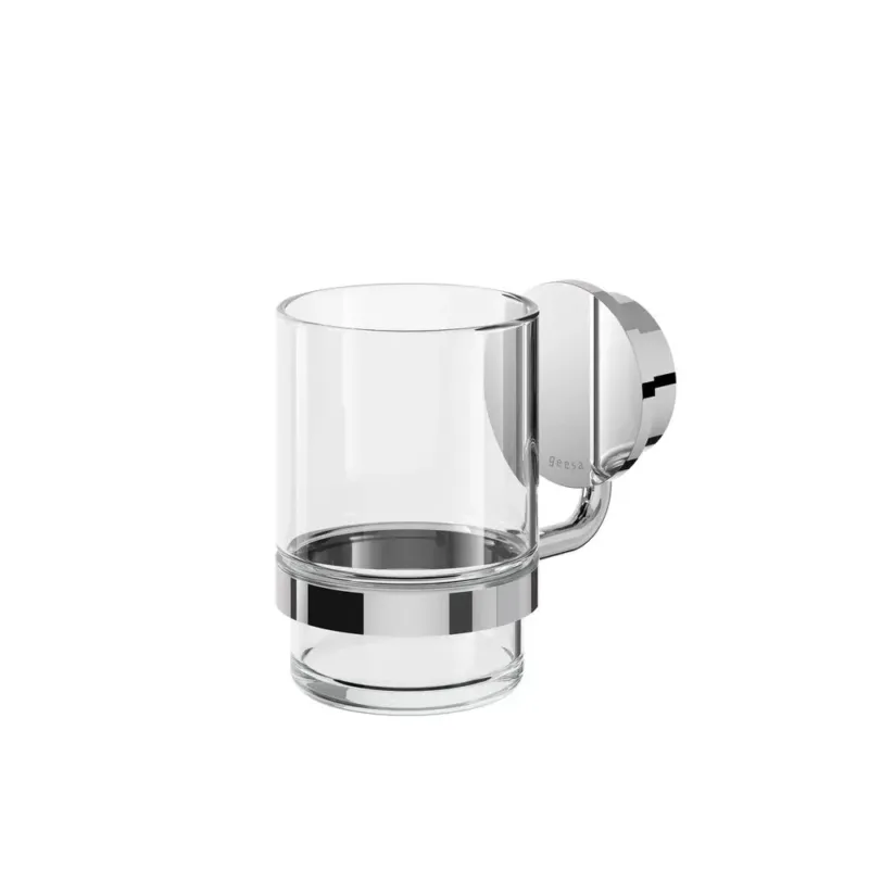 Geesa Opal glashouder met glas chroom Premium