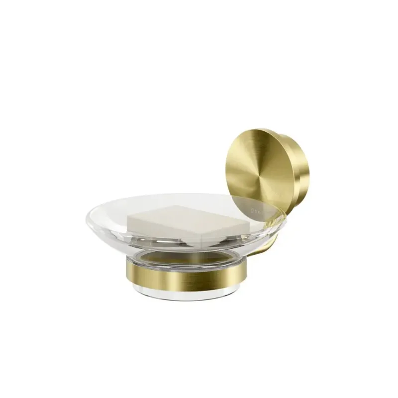 Superprijs Geesa Opal zeephouder goud geborsteld