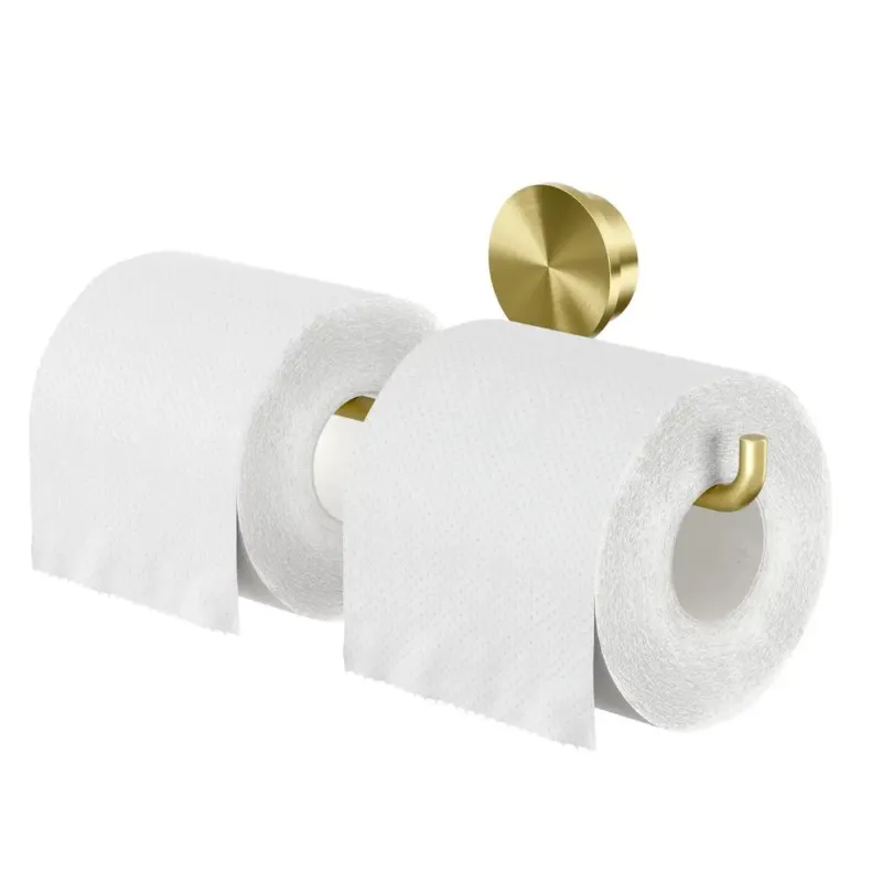 Geesa Opal toiletrolhouder dubbel goud geborsteld Actieprijs