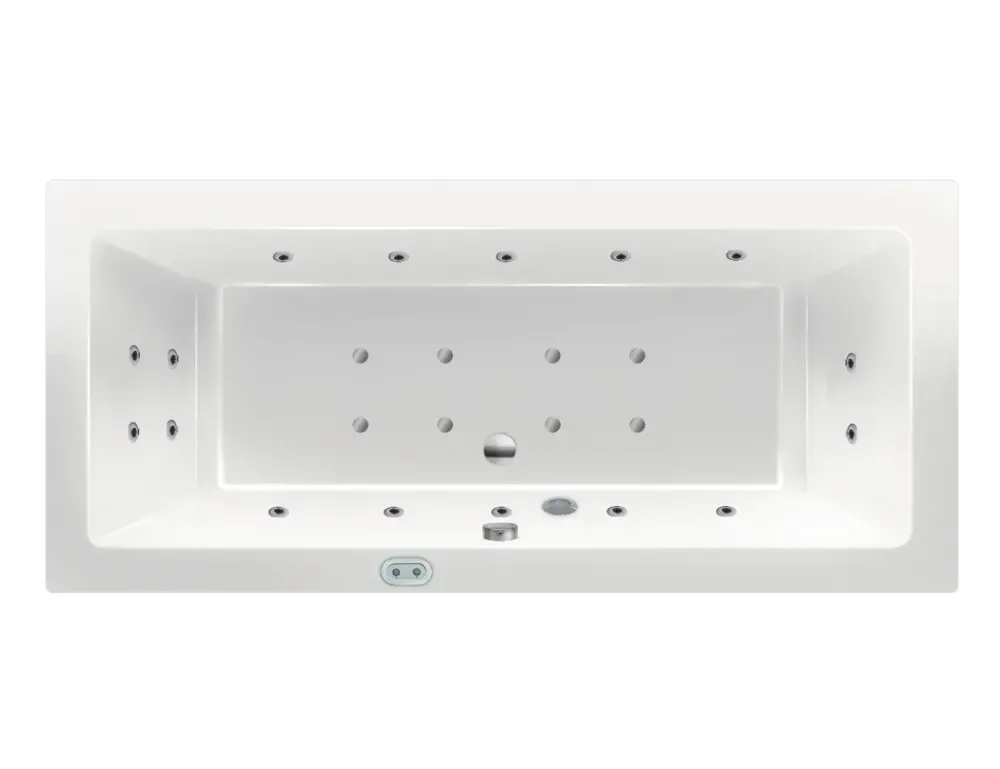 Merkproduct Lambini Designs Cube Bubbelbad Silent 180x80cm 10+4+2 hydro en 8 aero jets + kleurenlamp