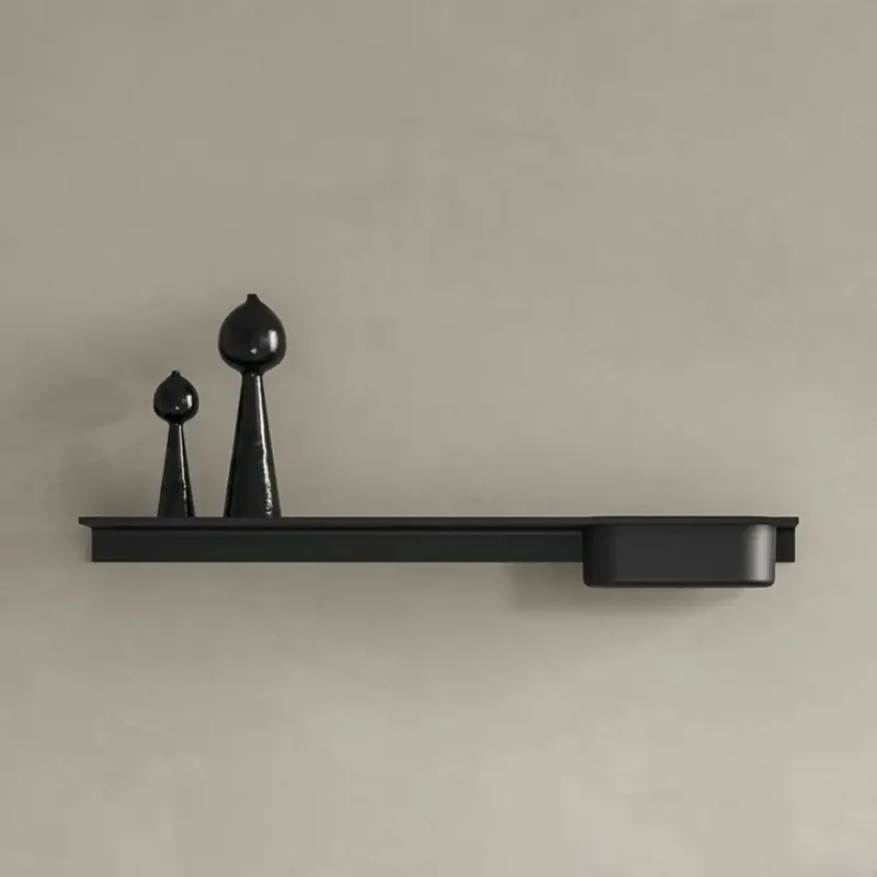 Seizoensaanbieding Geesa Leev planchet 80cm met douchemand 23cm zwart
