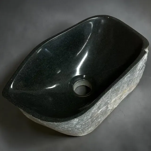 Express Levering B-Stone Yaren natuurstenen waskom 30x22cm