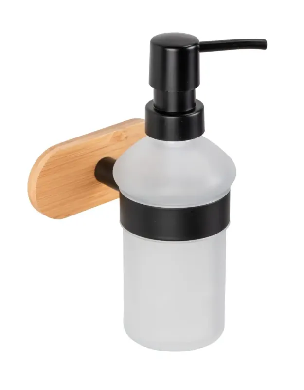 Nu Kopen Wenko Orea Turbo-Loc Bamboo zeepdispenser zwart mat