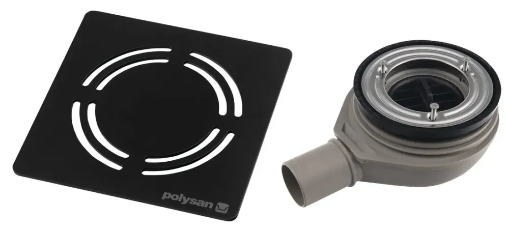 Polysan Flexia Geberit douchebakafvoer 90mm zwart Beste Prijs