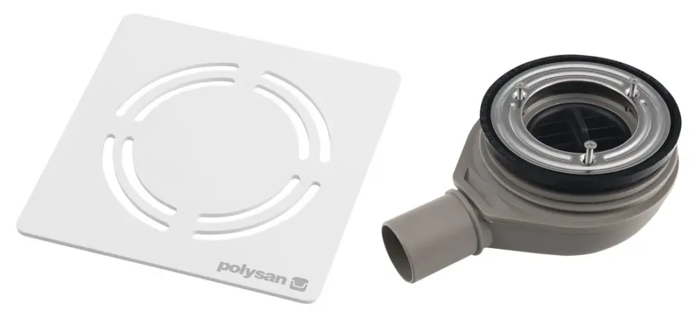 Polysan Flexia Geberit douchebakafvoer 90mm wit Bestseller