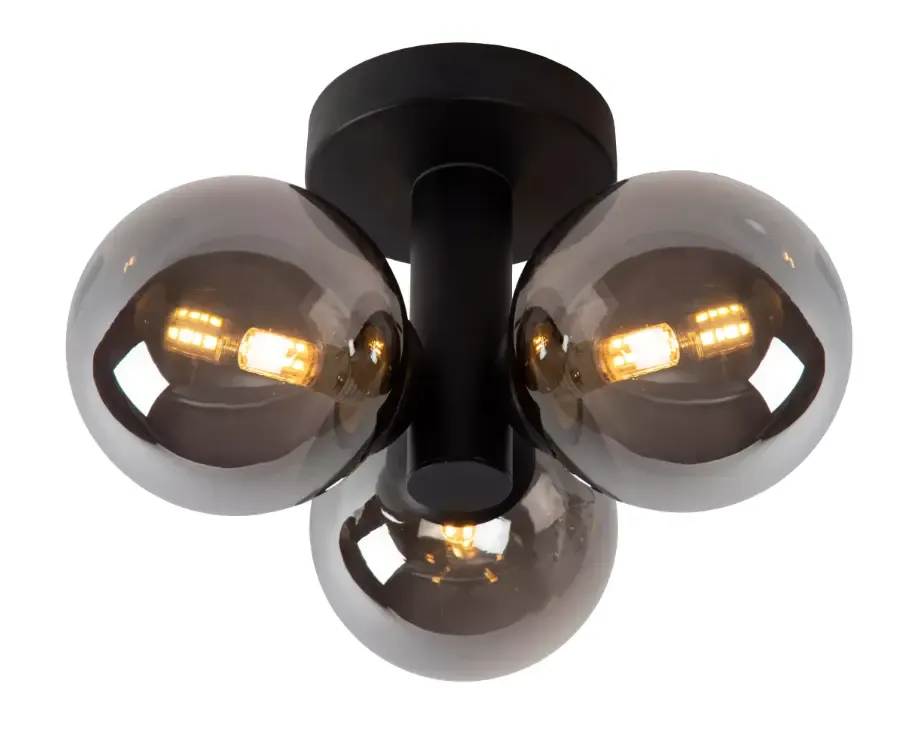 Lucide Trudy plafondlamp 3x40W zwart Speciale Aanbieding