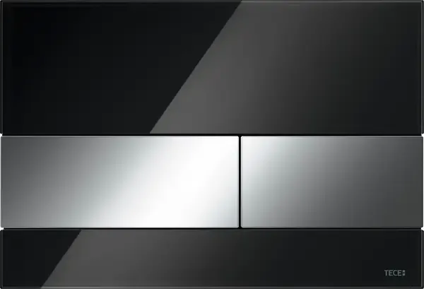 TECE Square II drukplaat glas zwart toetsen glans chroom Must-Have