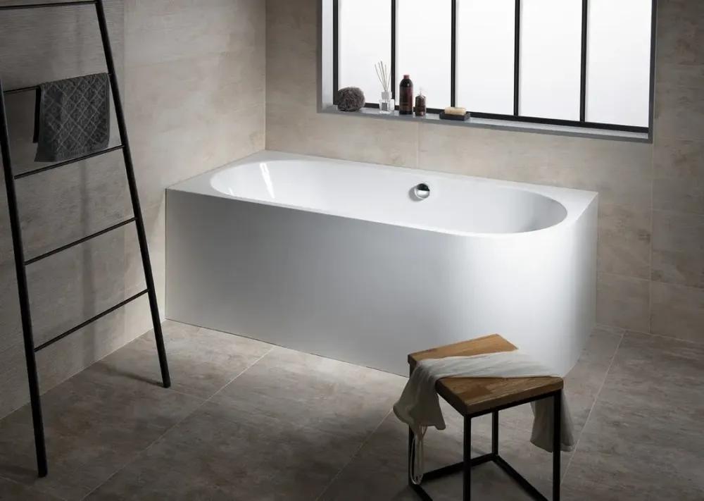 Dagaanbieding Polysan Monolith ligbad links 160x75x60cm wit