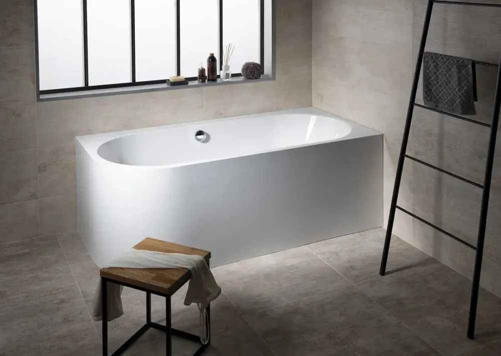 Koop Online Polysan Monolith ligbad rechts 160x75x60cm wit