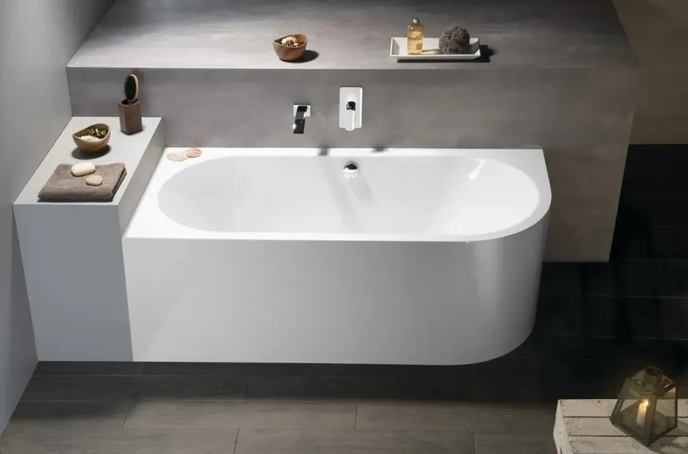 Gecertificeerd Polysan Monolith ligbad links 170x75x60cm wit
