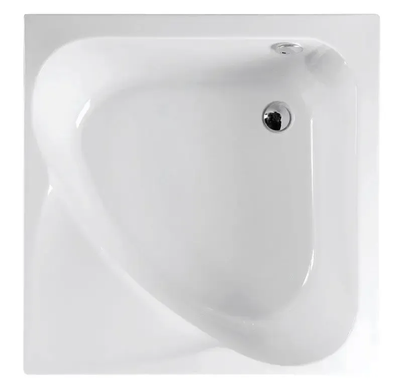 Must-Have Polysan Carmen vierkante douchebak met steun 90x90cm wit