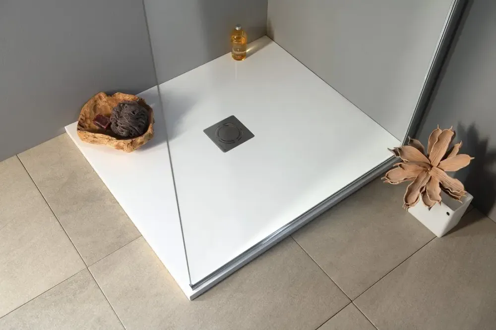 Voordeelprijs Polysan Flexia vierkante douchebak 80x80cm wit mat
