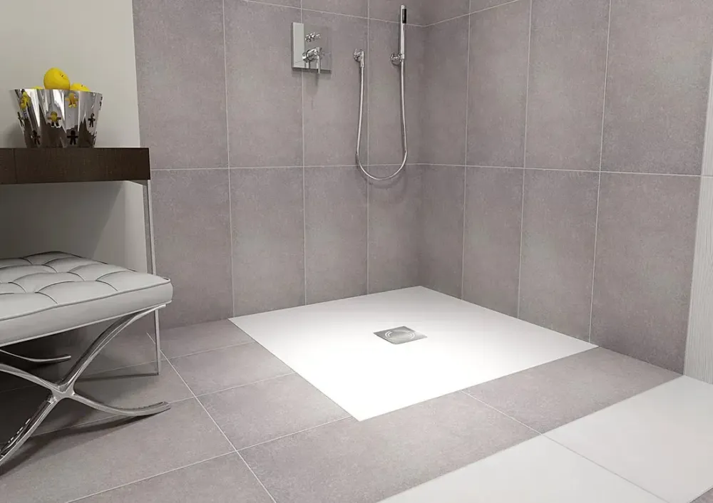 Aanbieding Polysan Flexia vierkante douchebak 100x100cm wit mat