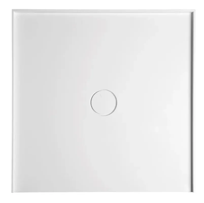 Korting Polysan Mirai vierkante douchebak 3 randen 90x90cm wit
