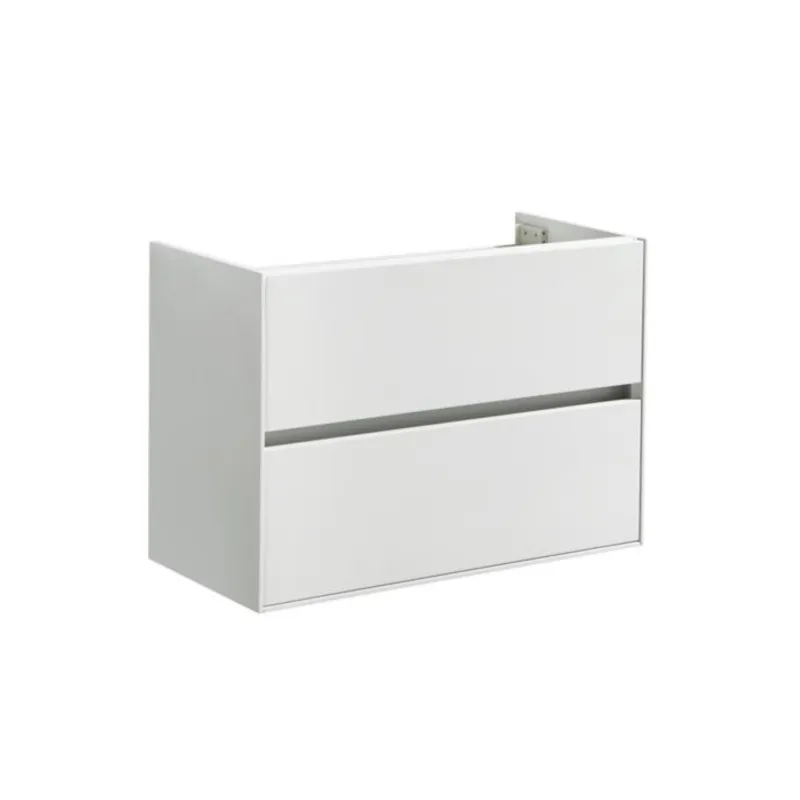 Flitsaanbieding Wastafelonderkast Sanilux Compact Greeploos Soft Close 80x38x56 Hoogglans Wit