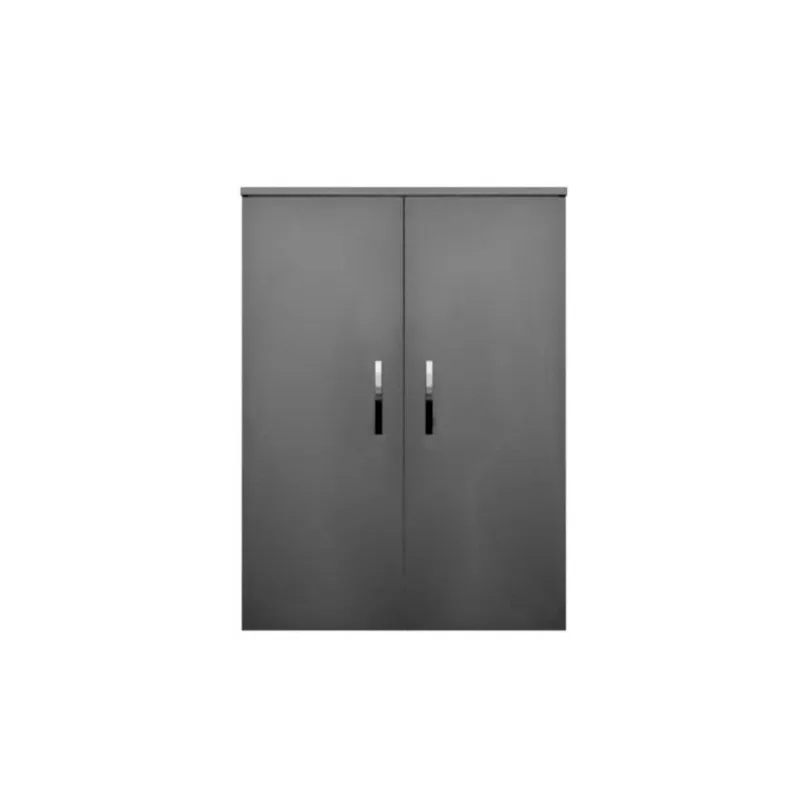Voordeelprijs Kolomkast Sanicare Q1/Q4/Q12 2-Deurs Soft-Closing Chromen Greep 90x67x32 cm Antraciet