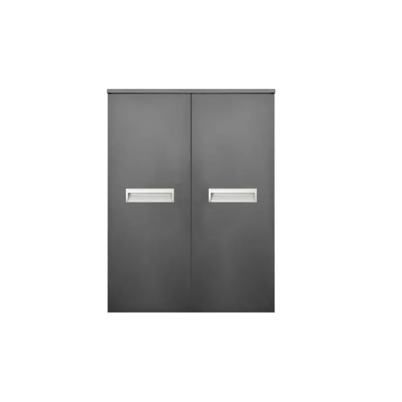Rechtstreeks Van De Fabrikant Kolomkast Sanicare Q2/Q3/Q8 2-Deurs Soft-Closing Alu Greep 90x67x32 cm Truffel