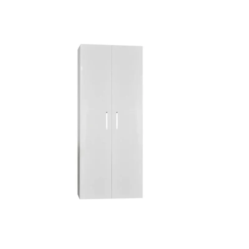 Kolomkast Sanicare Q6/Q14 2-Deurs Soft-Closing Chromen Greep 160x67x32 cm Grey-Wood Merkproduct