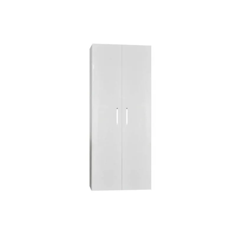 Kolomkast Sanicare Q6/Q14 2-Deurs Soft-Closing Chromen Greep 160x67x32 cm Hoogglans Wit Express Levering