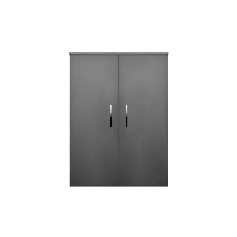 Gereduceerde Prijs Kolomkast Sanicare Q6/Q14 2-Deurs Soft-Closing Chromen Greep 90x67x32 cm Grey-Wood