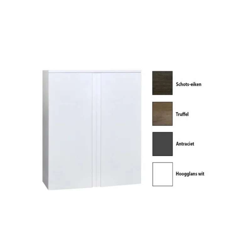 Kolomkast Sanicare Q7 2-Deurs Soft-Closing Greeploos 90x67x32 cm Schots-Eiken Favoriet