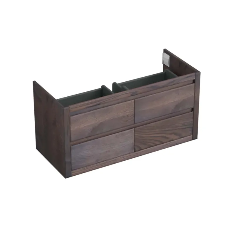 Onderkast Forzalaqua Gela 120x51x60 Cm 4 Softclose Lades Eiken Charcoal Exclusieve Aanbieding