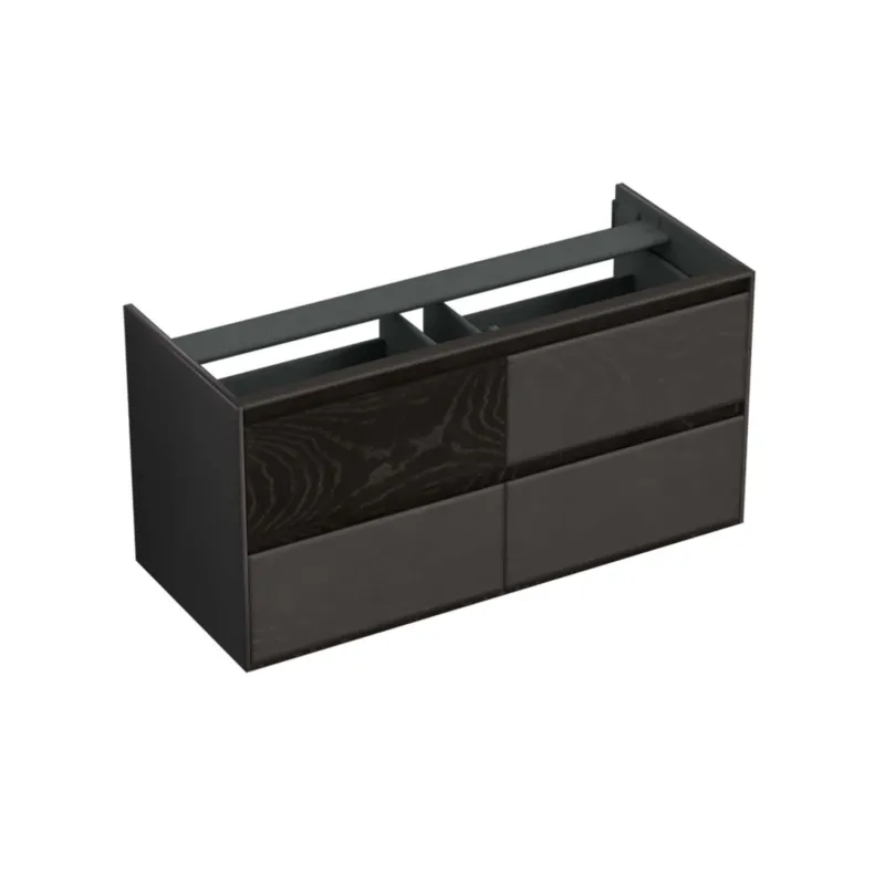 Onderkast Forzalaqua Reno 120x51x60 Cm 4 Lades Softclose Eiken Black Oiled Betrouwbaar