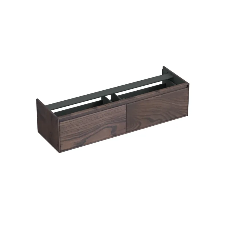 Onderkast Forzalaqua Reno 160x51x40 Cm 2 Lades Softclose Eiken Charcoal Bestseller