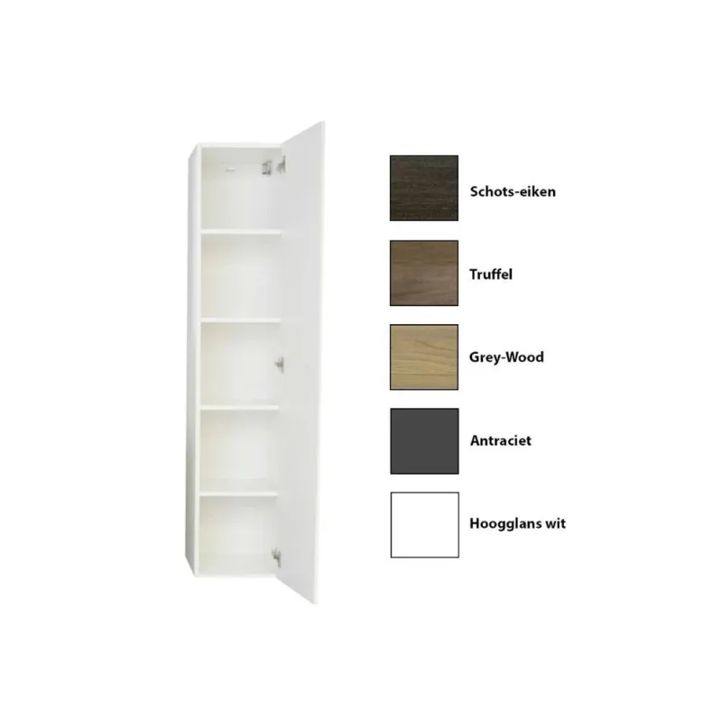 Seizoensaanbieding Kolomkast Sanicare Q15 1 Soft-Closing Deur 160x33,5x32 cm Antraciet